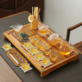 Solid wood tea tray