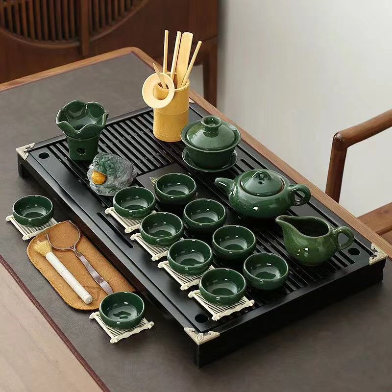 Solid wood tea tray