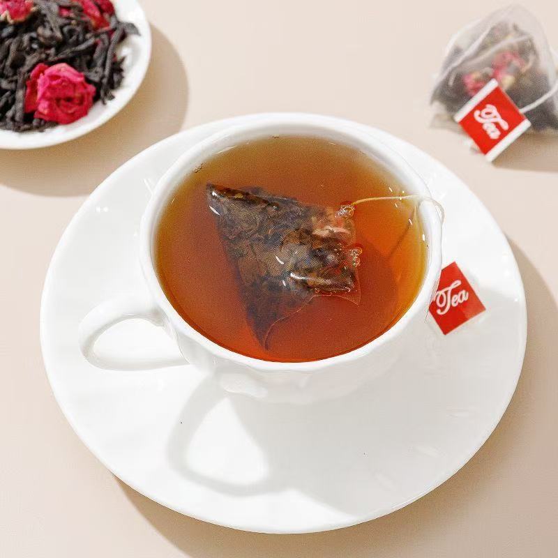 Roses, black tea, rose tea